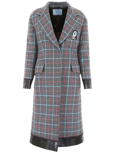 prada check coat|Prada coats women.